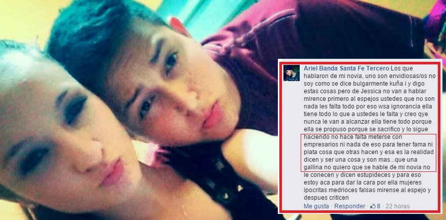 Ariel de “Banda Santa Fe” trató como una cualquiera a Nadia? “Mi novia no necesita meterse con empresarios ni nada de eso para tener fama y plata cosas que otras hacen…dicen ser una cosa pero son más …(put***) que una gallina”