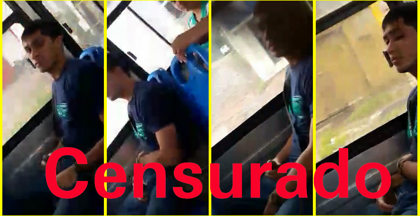 Asqueroso joven se masturba en pleno bus frente a todos los pasajeros!